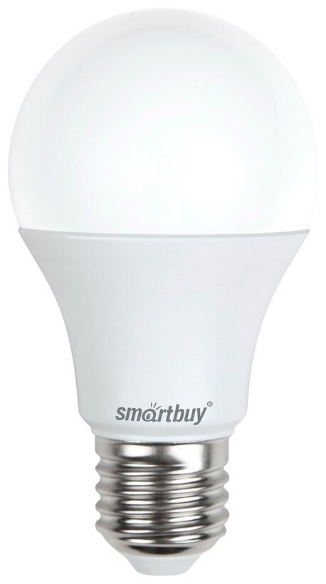 Лампа светодиодная SmartBuy SBL 4000K, E27, A60, 15 Вт, 4000 К