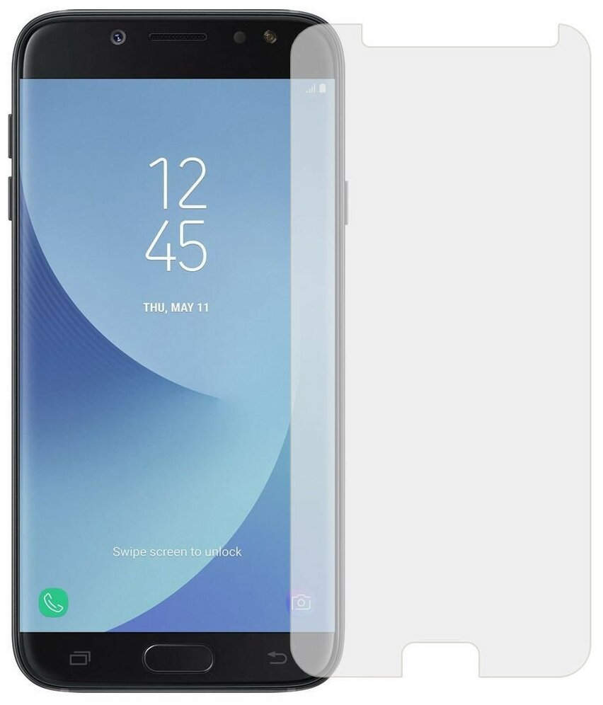 Защитное стекло / бронестекло для Samsung Galaxy J7 (2017) (SM-J730F) (с отступами под чехол, не полное покрытие)glare
