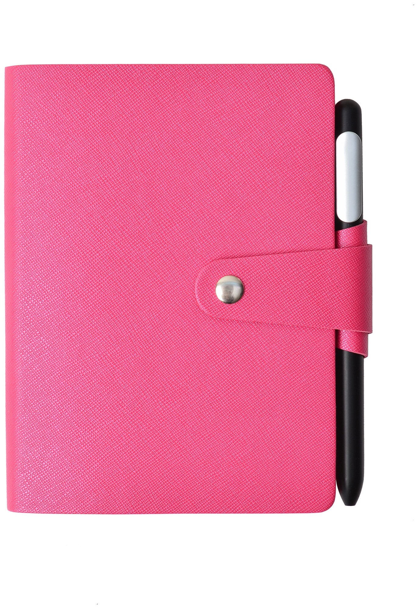 Бизнес-блокнот 24Line Snail Book-S розовый А6 с ручкой экокожа