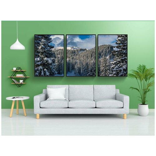 фото Набор модулных постеров для интерьера "hochybrig, швиц, швейцария" 60x90 см. в тубусе, без рамки lotsprints