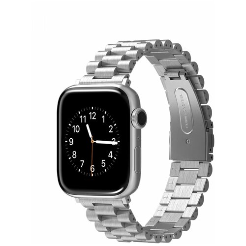 Ремешок для Apple Watch 45mm,44mm,42mm Viva Madrid Dayton Silver,сменный браслет для эпл вотч,гипоаллергенный ремешок