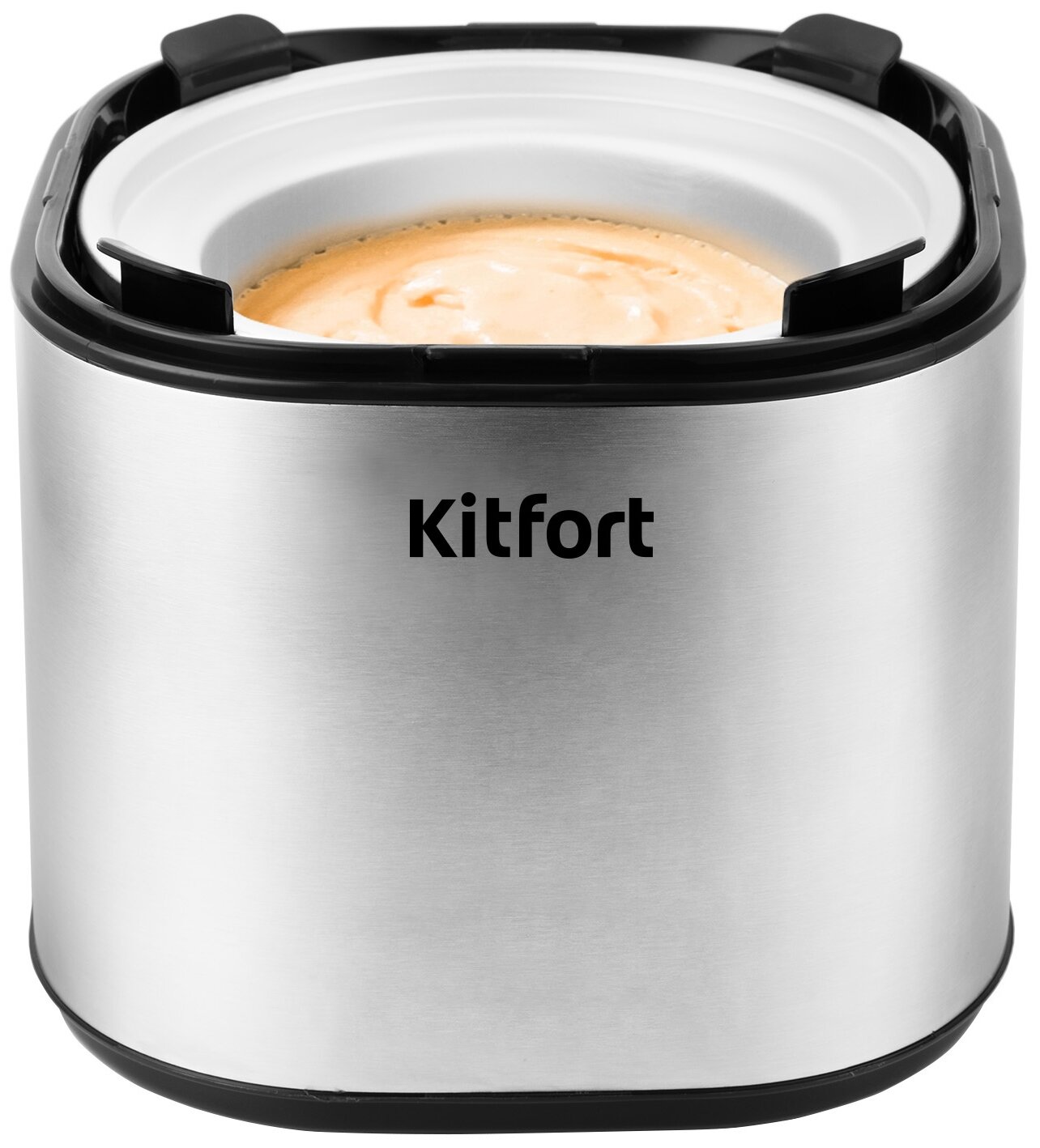 Мороженица Kitfort 9.5Вт 1500мл. серебристый/черный - фото №2