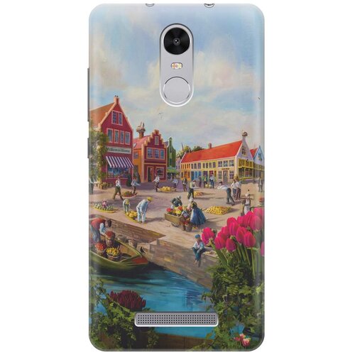 фото Re:pa накладка transparent для xiaomi redmi note 3 / note 3 pro с принтом "старинный амстердам"