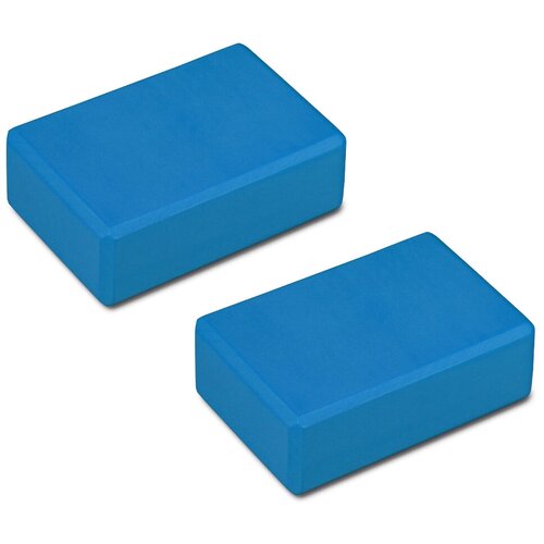 фото Блок для йоги, eva, голубой, 23х15х7.5 см, набор из 2 шт paracasa