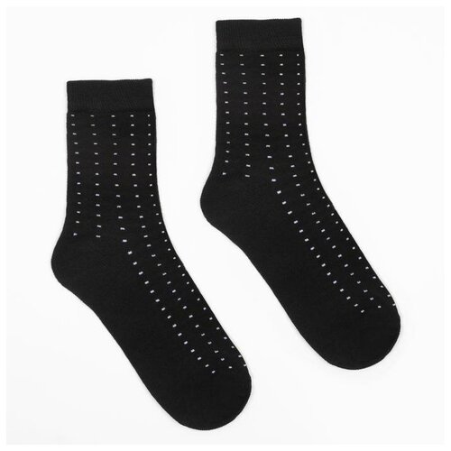 Носки Minaku, размер 27 см (41-43), черный носки minaku усы мужские цвет чёрный размер 40 41 27 см