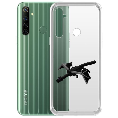 Чехол-накладка Krutoff Clear Case Дракон Края для Realme 6i силиконовый чехол накладка бампер minecraft дракон края для realme c35