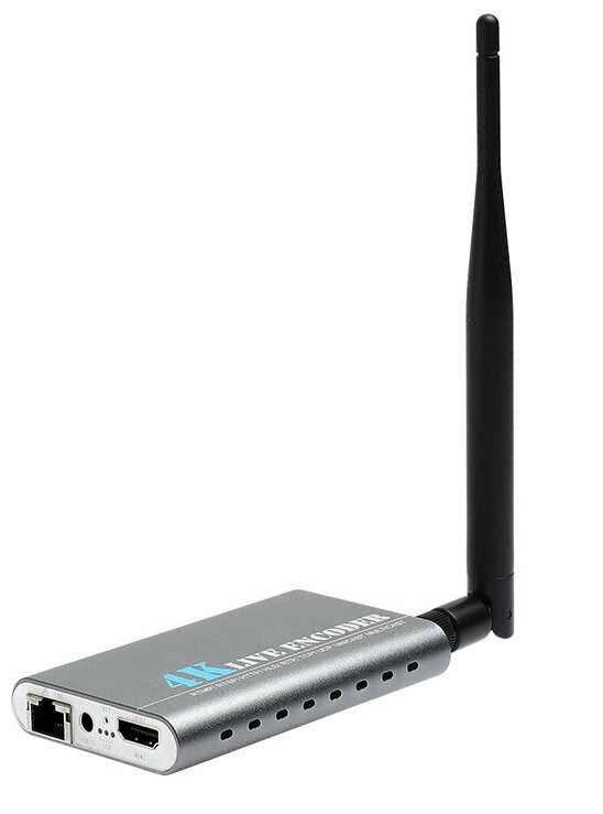 WiFi 4K HDMI cтример / кодер / транслятор (камеры, ПК, плеера) в интернет B-ENC40 (в т.ч. youtube / twitch) и по сети (http, rtsp, udp, rtmp) с входом микрофона и записью на карту microSD / питание по USB