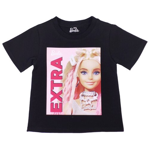 фото Футболка barbie extra черная с принтом размер 110 coockoo