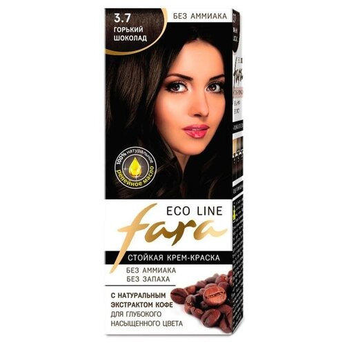Fara Краска для волос FARA Eco Line 3.7 горький шоколад, 125 г