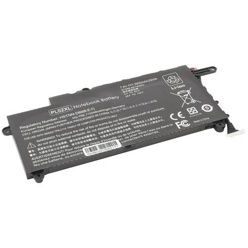 Аккумуляторная батарея (аккумулятор) PL02XL для ноутбука HP Pavilion 11-n000, X360 Series 7.6V 3800mAh