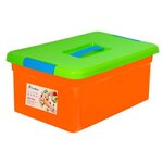 FunBox Контейнер для хранения с крышкой Kid's Box, 10 л, 37,5×25,5×16 см, цвет микс - изображение