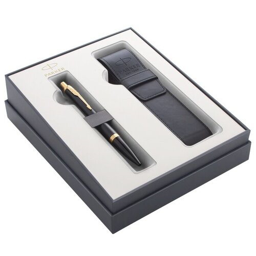 Parker Набор Parker URBAN BLACK GT: ручка шарик 1.0мм синяя и чехол из экокожи, подар/уп 2121999