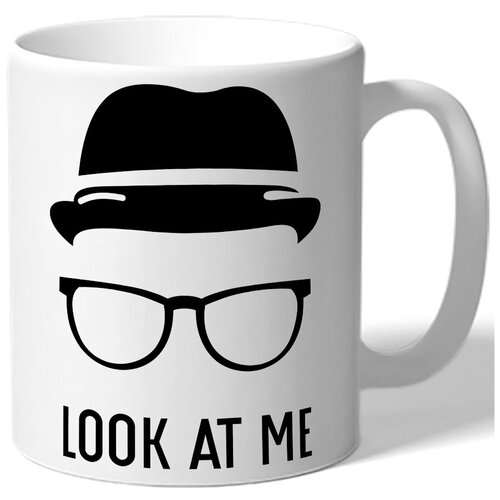 фото Кружка белая look at me - очки и шляпа drabs