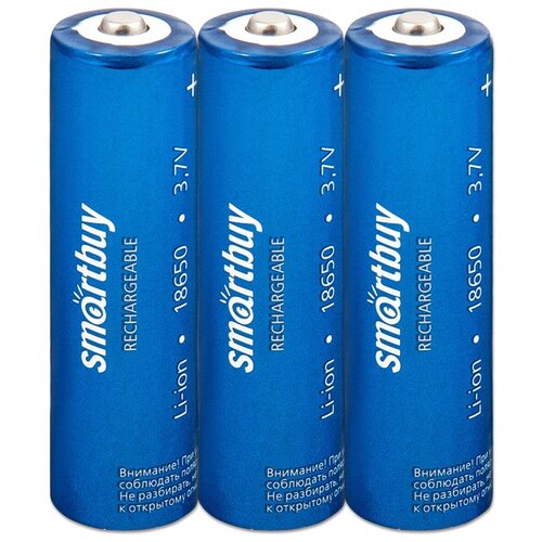 аккумулятор 18650 liitokala lii 35s li ion battery 3500 mah 10a 3 7в литий ионный аккумулятор 3 шт Аккумулятор Li-Ion 2000 мА·ч 3.7 В SmartBuy LI18650-2000, в упаковке: 3 шт.