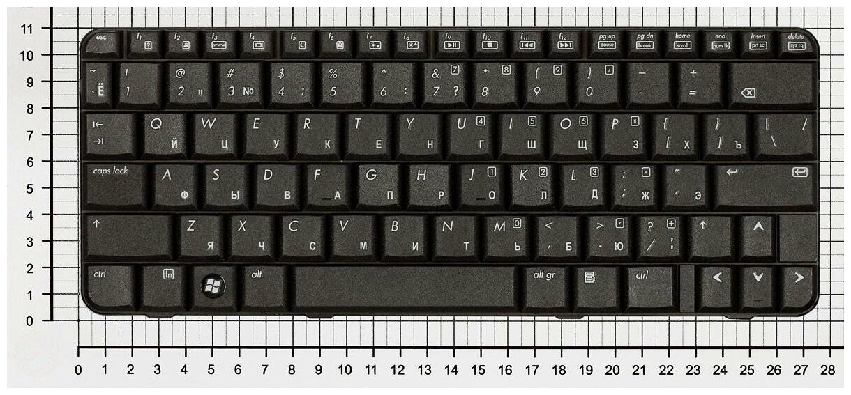 Клавиатура для ноутбука HP AETT9700110 черная