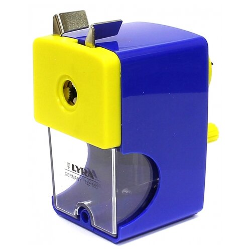 точилка lyra точилка lyra sharpener twin hole метал с 2 мя отверстиями Lyra Точилка механическая 7321660 желтый/синий