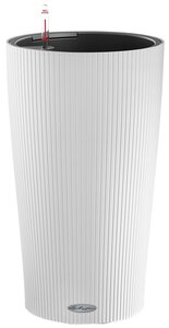 Кашпо LECHUZA напольное с автополивом Cilindro Color, 13л, 32x56 см, белый