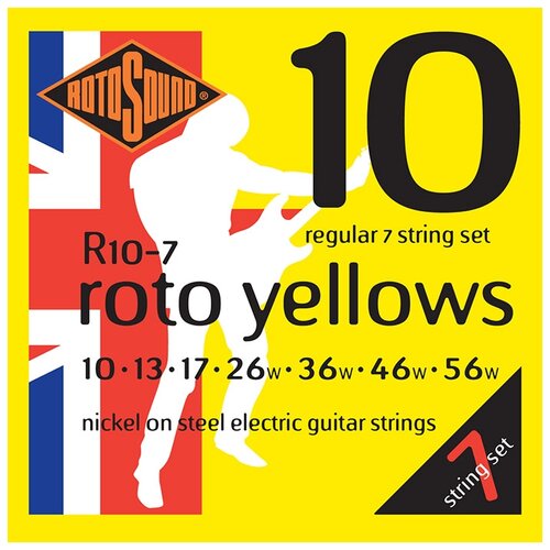 Струны для акустической гитары ROTOSOUND R10-7 STRINGS NICKEL REGULAR