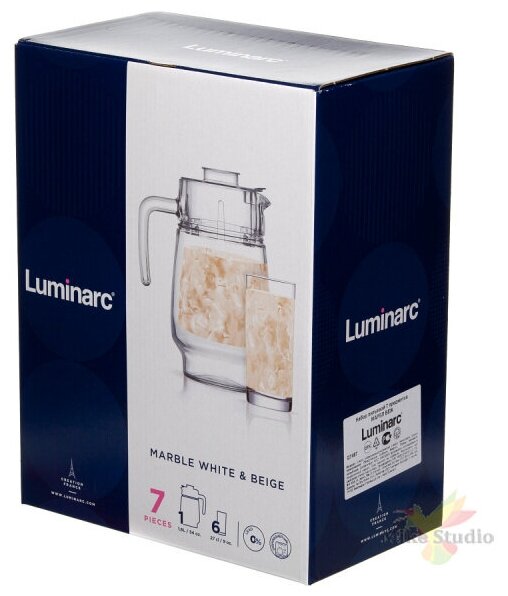 набор питьевой LUMINARC Колор Пенсил 7 предметов: кувшин 1,3л + 6 стаканов 310мл стекло - фото №14