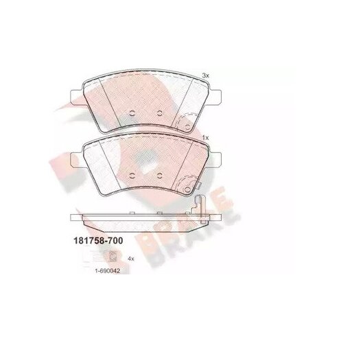 Дисковые Тормозные Колодки R Brake R BRAKE арт. RB1758700
