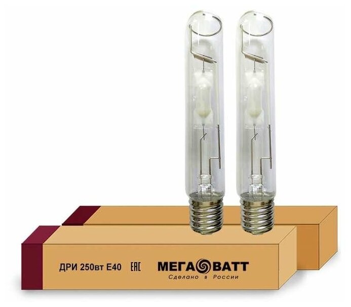 Лампа газоразрядная металлогалогенная ДРИ 250/4000К E40 (25) мегаватт 02966