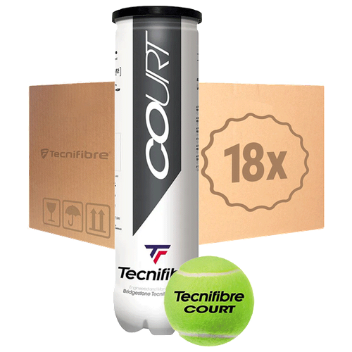 Теннисные мячи Tecnifibre Court 72 (18x4) теннисные мячи tourspin orange 72 24x3