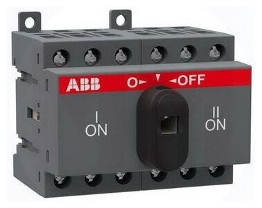 Рубильник реверсивный ABB OT25F3С 25А 3х полюсный с ручкой