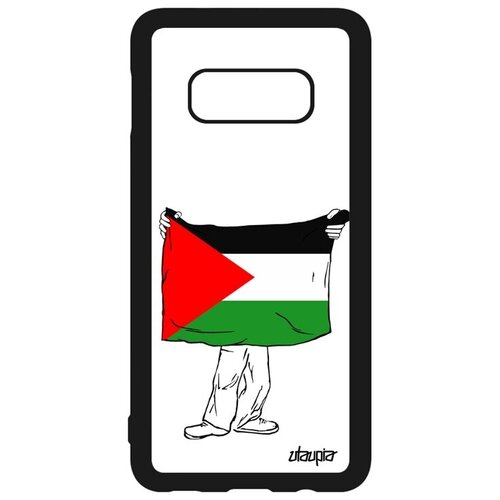фото Красивый чехол для смартфона // samsung galaxy s10e // "флаг палестины с руками" государственный страна, utaupia, белый