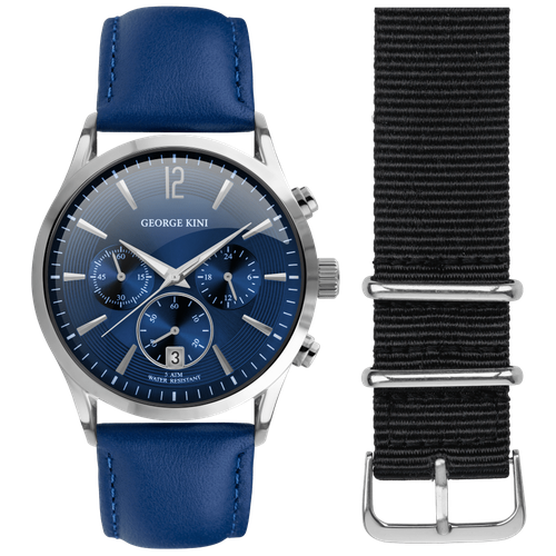 Наручные часы GEORGE KINI Classic, синий ремешок синий