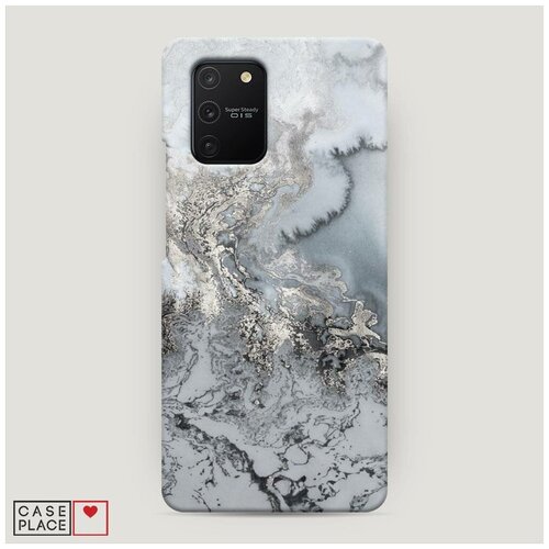 фото Чехол пластиковый samsung galaxy a91 морозная лавина серая case place