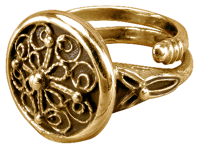 Печатка Мастерская Алешиных, размер 19, золотой, коричневый