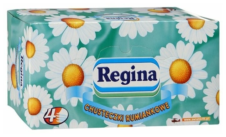 Салфетки бумажные Regina Ромашка ароматизированные 21х21 см, 4 слоя, 110 шт.