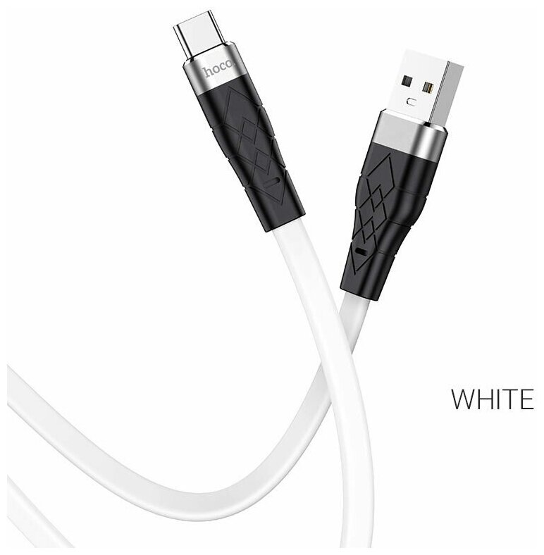 Кабель USB HOCO X53 Angel, USB - Type-C, 2.4А, 1 м, белый