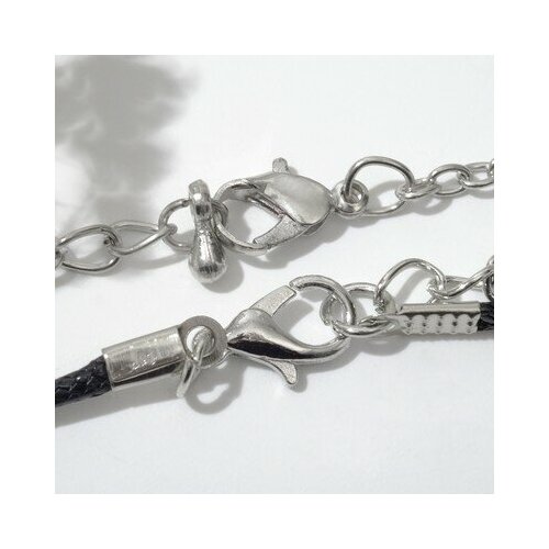 фото Кулоны "неразлучники" на магните, крылья, цвет чёрно-серебряный, 60см tell your story