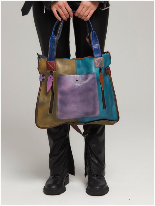 Дизайнерская сумка - шоппер ручной работы BROGUE от бренда Ladys Guns