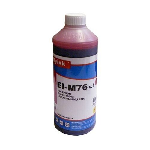 Чернила для EPSON (T6736) L800/ L1800 (1л, light magenta) EI-LM76 Gloria™ MyInk чернила для epson t6732 l100 l200 l655 l800 l1800 100мл cyan ei c87 gloria™ myink