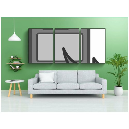 фото Модульный постер "диск, спасти, дискета" 180x90 см. из 3х частей в тубусе, без рамки lotsprints