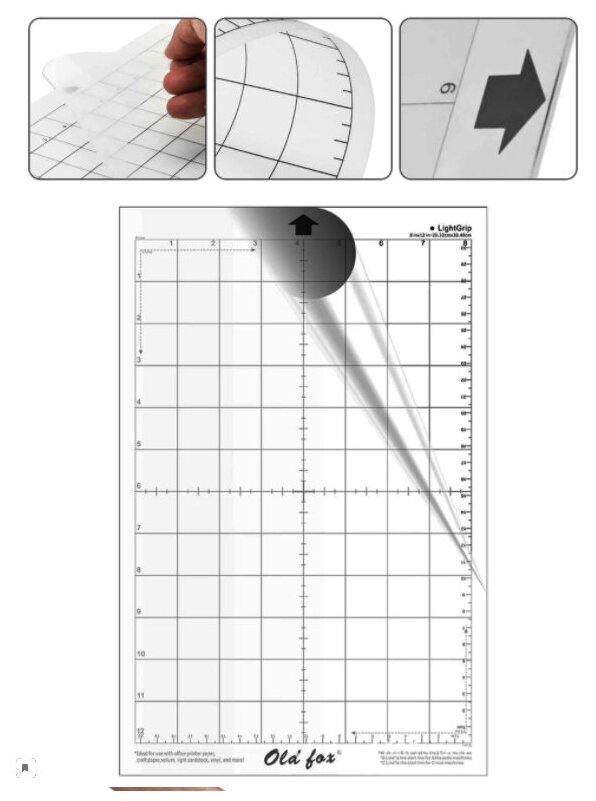 Адаптированный Стандартный мат для плоттера с рабочим полем 20х30см, прозрачный клейкий коврик с измерительной сеткой для Silhouette Cameo