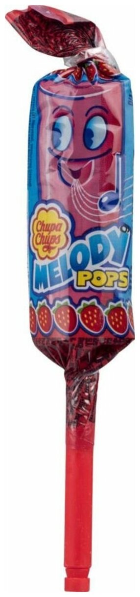 Карамель Chupa Chups мелоди попс со вкусом клубники, 48 шт по 15 г