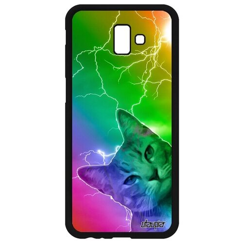 фото Красивый чехол на телефон // samsung galaxy j6 plus 2018 // "котик" полосатый cat, utaupia, цветной