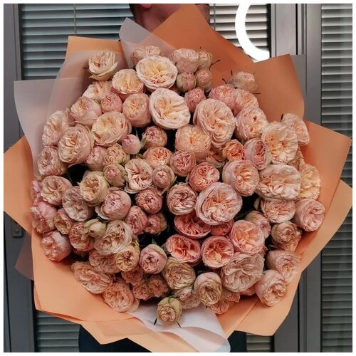 25 кустовых пионовидных роз трендсеттер. Букет 187 Kimbirly Flowers