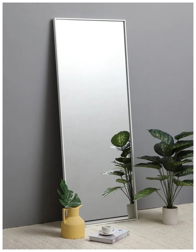 Зеркало настенное ONE MIRROR, 120х60 см серебро - фотография № 2