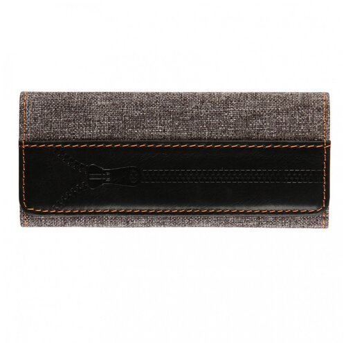 фото Ключница для мужчин натуральная кожа, ткань, 6*14 см, на кнопках, цвет серый/черный джинс мистраль mt-kl44-jk31 - 1 шт. mistral