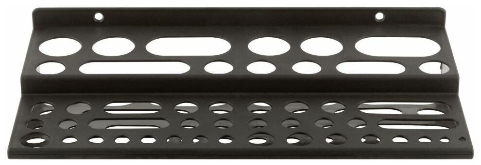 Полка для инструмента пластиковая "мини" черная, 48 отверстий, 300х150 мм 65703 - фотография № 1