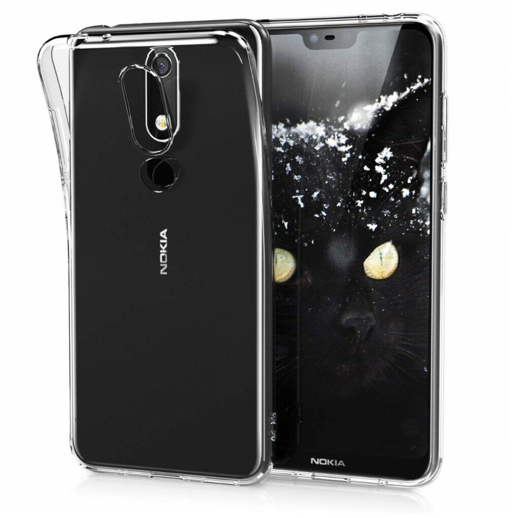 Чехол панель-накладка MyPads для Nokia 5.1 ультра-тонкая полимерная из мягкого качественного силикона прозрачная