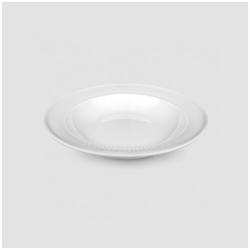 фото Тарелка суповая, диаметр: 22 см, материал: фарфор, цвет: белый 204222bl1 plisse pillivuyt