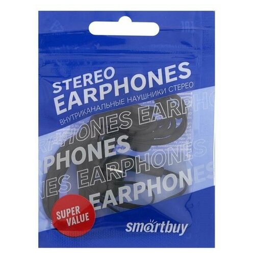 Наушники Smartbuy A4 SBE-011 вакуумные 95 дБ 16 Ом 35 мм 1 м черные 69700₽