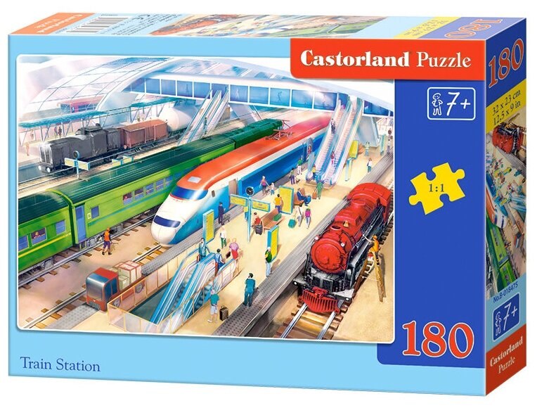 Puzzle-180. Железнодорожный вокзал Castorland - фото №1