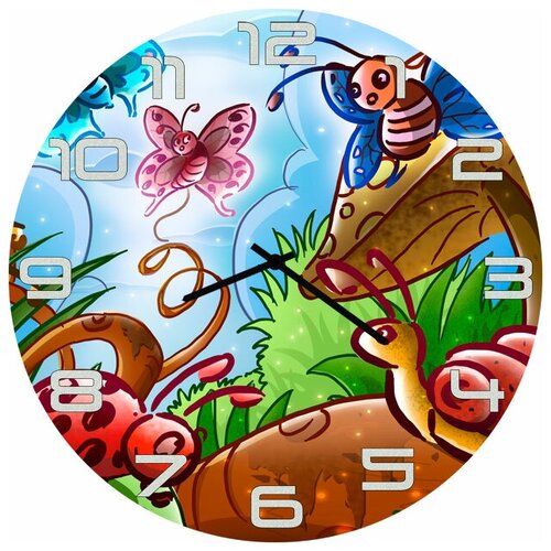 фото Svs настенные часы svs 3002606 насекомые и улитка