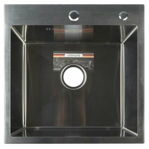 K35050 Кухонная мойка из нержавеющей стали Gerhans (500х500 мм) - фотография № 7